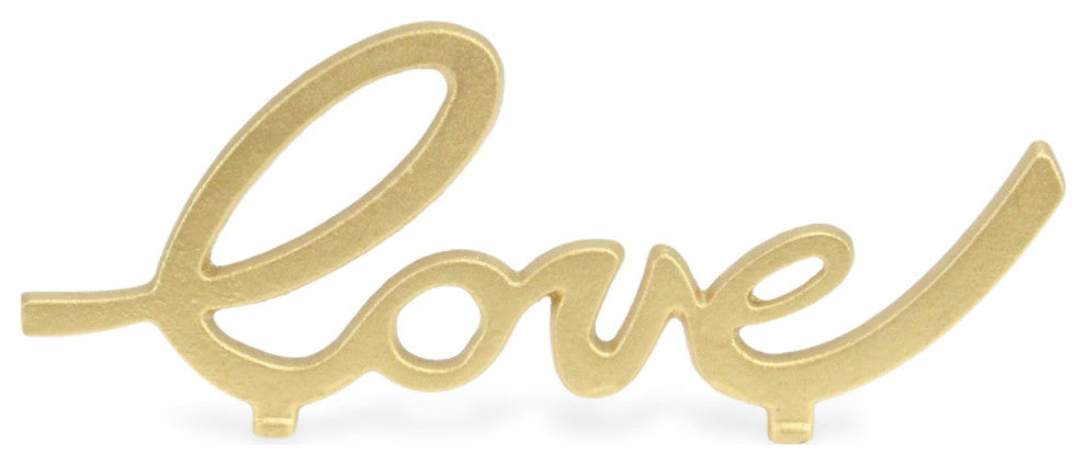 Roven Cast Iron Calligraphic Love Table Decor