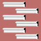 Cornice White Urethane Simple Design 6 Pieces Totaling 576" Length