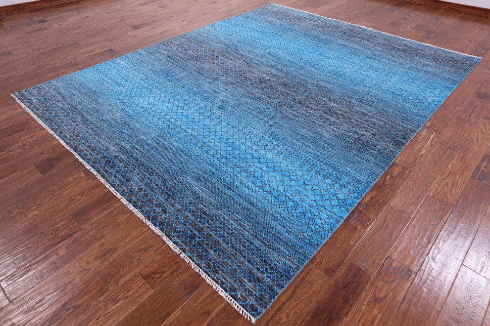 8' 0" X 10' 3" Savannah Grass Hand Knotted Wool Rug - Q13412