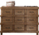 44" X 19" X 32" Antique Oak Dresser