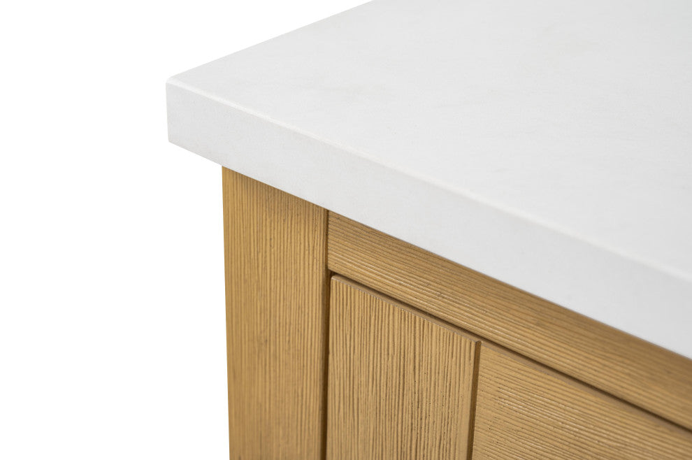 Estate Double Sink Bathroom Vanity Modular Set, Oak, 102", Double Sink