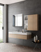 Aurora Recessed or Surface Mount Frameless Mirror with 2 Shelves,30x26Inch