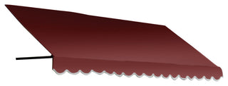 Awntech 8' Dallas Retro Acrylic Fabric Fixed Awning, Burgundy