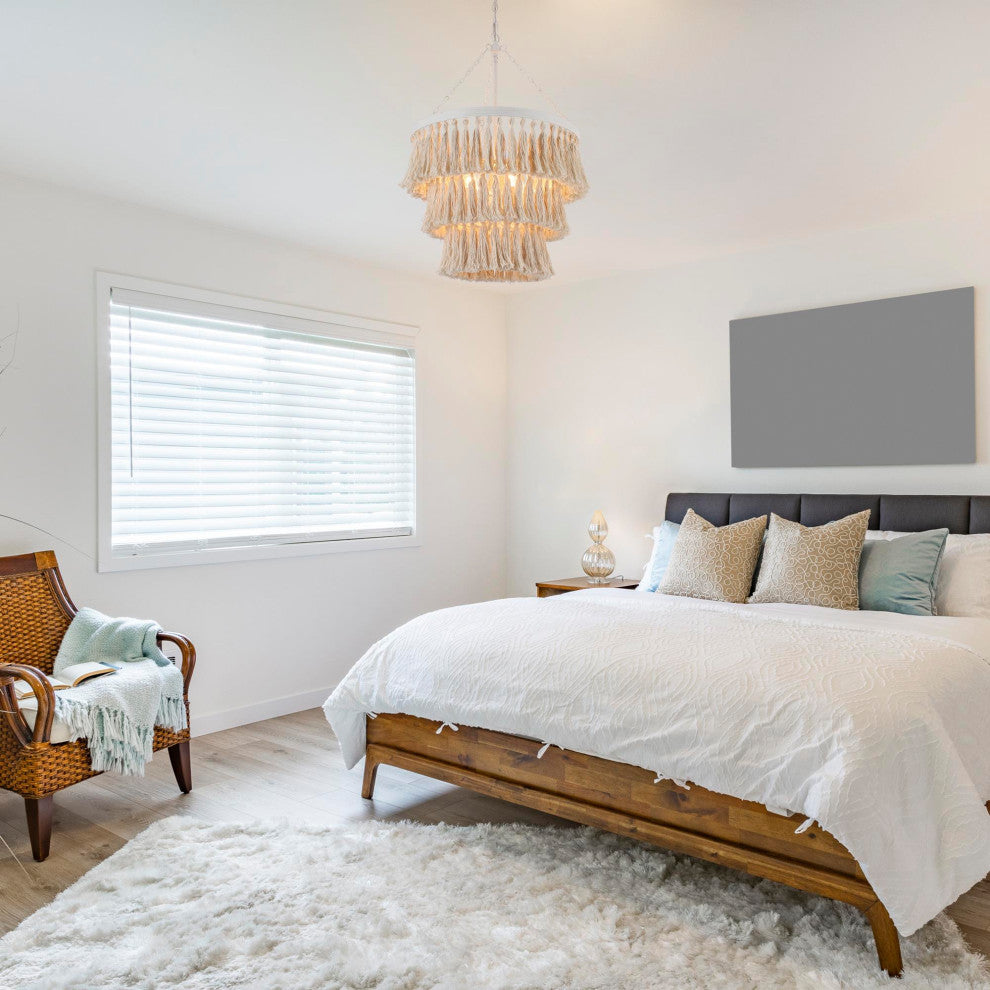 LNC Ava 4-Lights 3-Tier Antique White Empire Chandelier