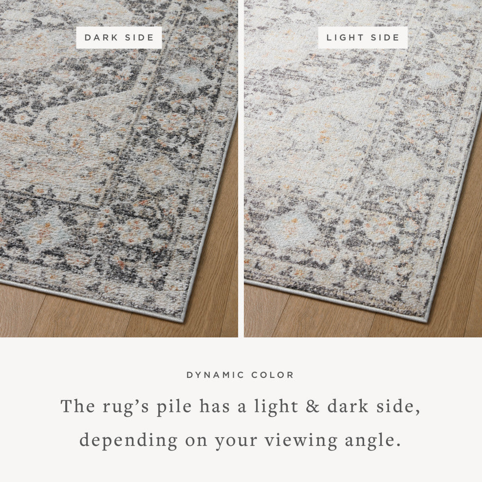Loloi II Monroe Charcoal / Multi 2'-6" x 5'-9" Accent Rug