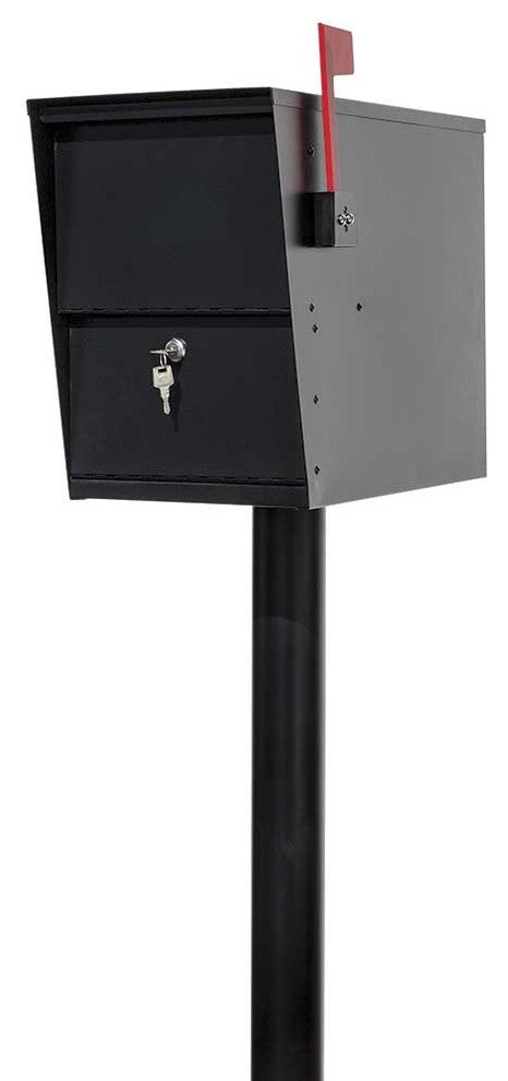 Lettersentry Locking Mailbox With Direct Buriel Steel Post