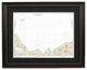 Framed Nautical Chart, Grand Marais to Big Bay Point, Lake Superior, 24x18
