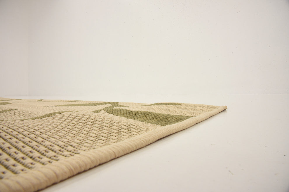 Rug Unique Loom Outdoor Botanical Green Square 6' 0 x 6' 0
