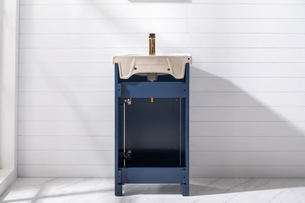 Marian Transitional Blue 20" Single Sink Vanity