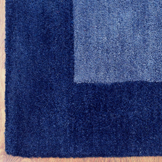 HAND TUFTED WOOL ECO-FRIENDLY AREA RUGS-Blue Color, Contemporary Design