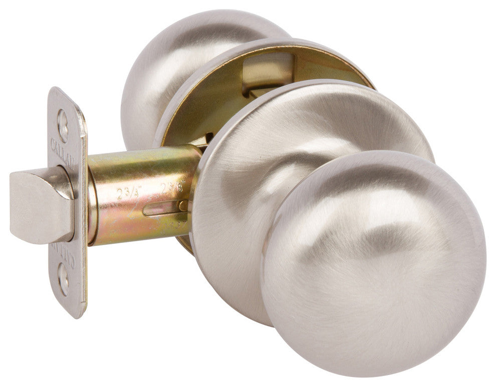 Callan Saxon Passage Knob Set, Satin Nickel
