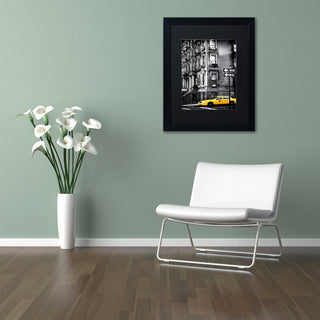 Philippe Hugonnard 'NYC Yellow Cab', Black Frame, Black Mat, 14x11