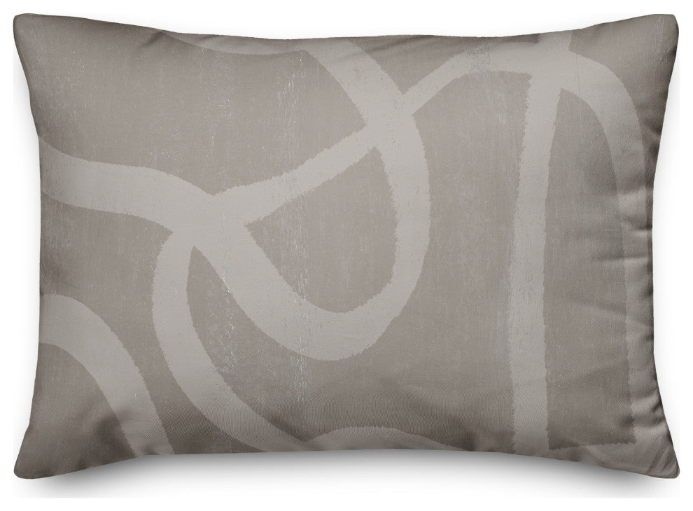 Modern Beige Lines I 14"x20" Spun Poly Pillow