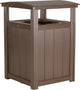 Poly Commercial Grade Trash Can, Chestnut Brown