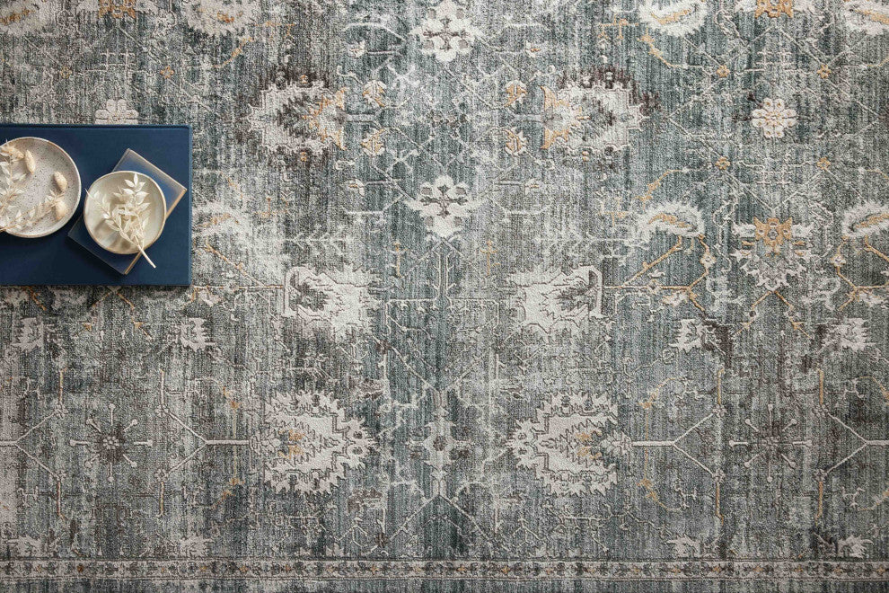 Loloi Bonney Lagoon / Ivory 2'-0" x 3'-0" Area Rug