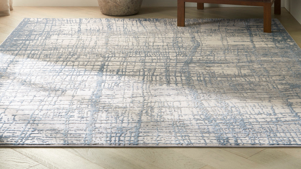 Calvin Klein CK950 Rush 9' x 12' Ivory Blue Modern Indoor Area Rug