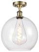 Innovations 516-1C-AB-G122-12-LED 1-Light Semi-Flush Mount, Antique Brass
