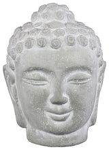 Cement Buddha Head With Rounded Ushnisha