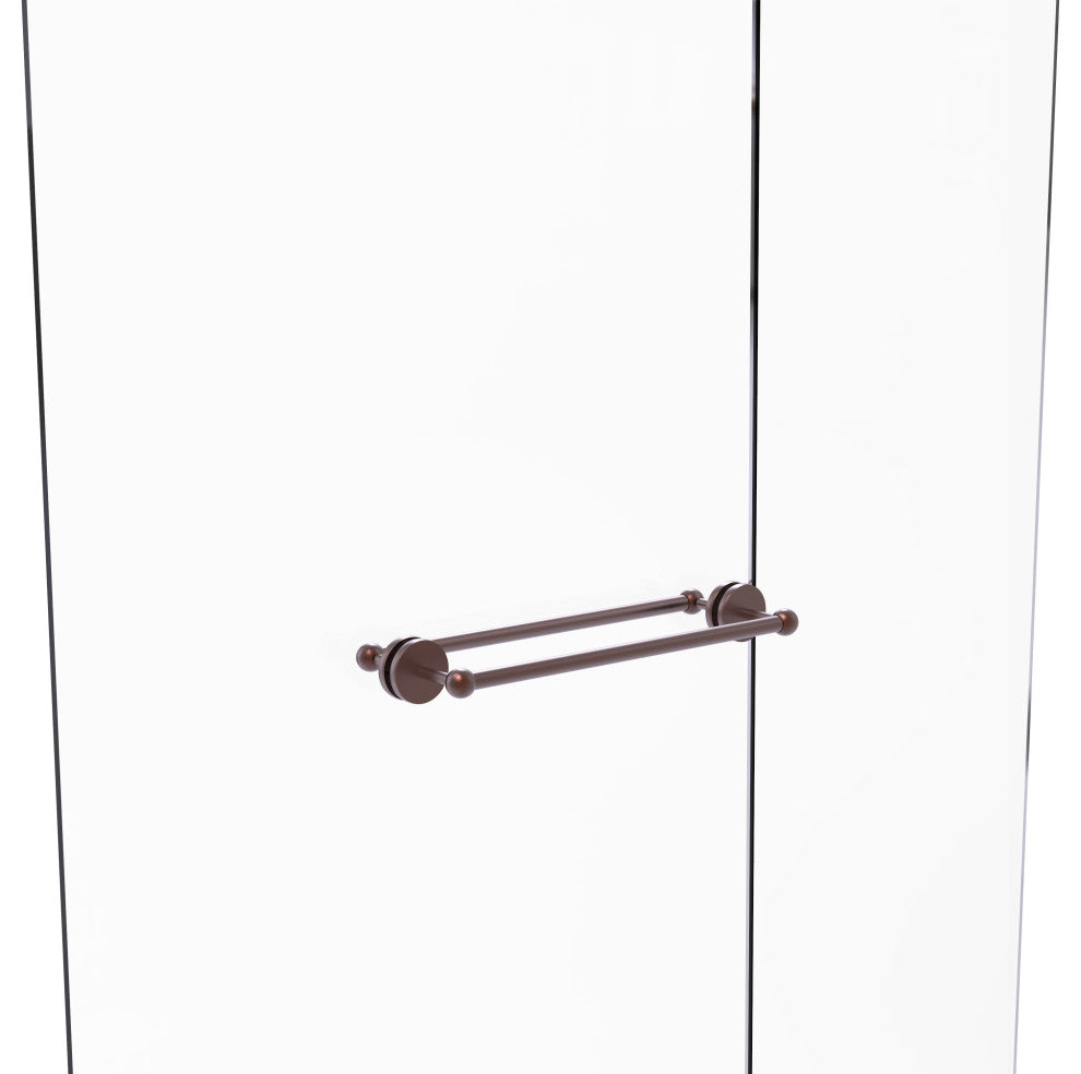 Prestige Skyline 18" Back to Back Shower Door Towel Bar, Antique Copper