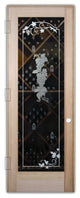 Wine Door - Grapes Strand Grape Ivy - Douglas Fir (stain grade) - 32" x 96"...