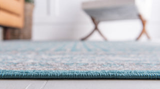 Unique Loom Teal Allover Williamsburg 4'x6' Area Rug