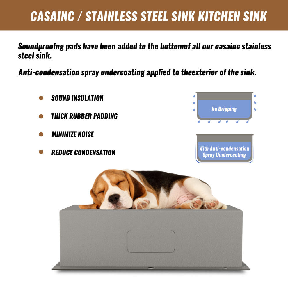 Drop-In Stainless Steel 33-inch 1-Hole Single Bowl Kitchen Sink in Nano PVD