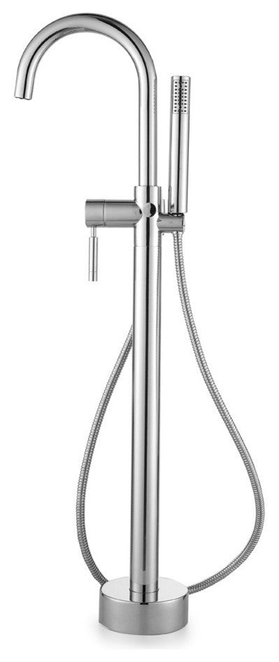Athena Freestanding Tub Faucet With Handheld, Chrome