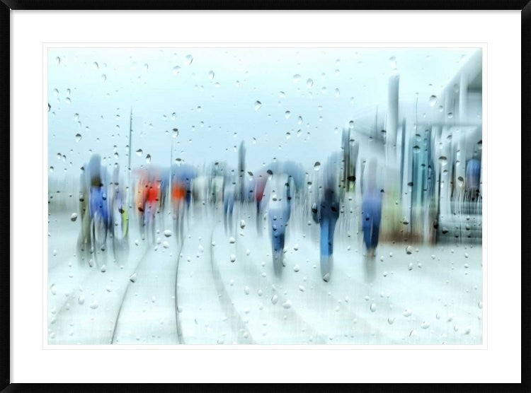 "It`S Raining" Framed Digital Print by Anette Ohlendorf, 44x32"