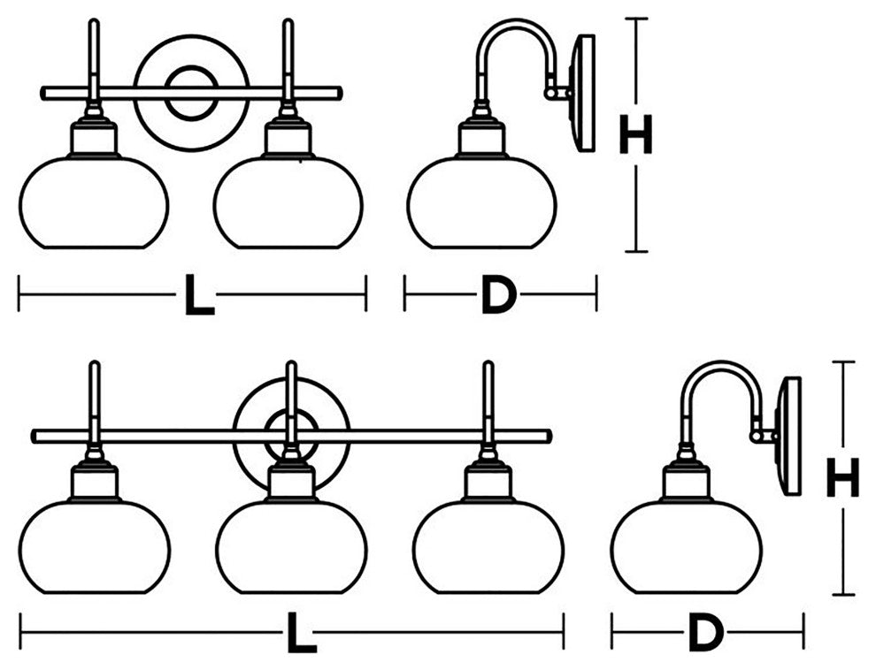 Laney 24'' Vanity, Medium Base, Vintage Gold