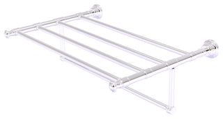 Allied Brass Carolina 24" Towel Shelf With Integrated Towel Bar, Polished Chrome
