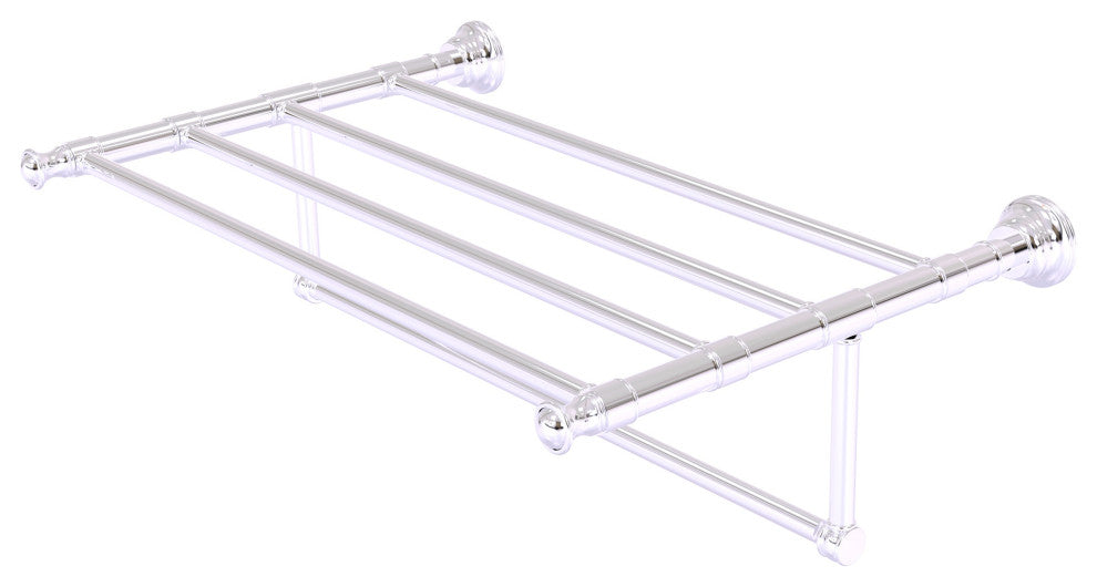 Allied Brass Carolina 24" Towel Shelf With Integrated Towel Bar, Polished Chrome