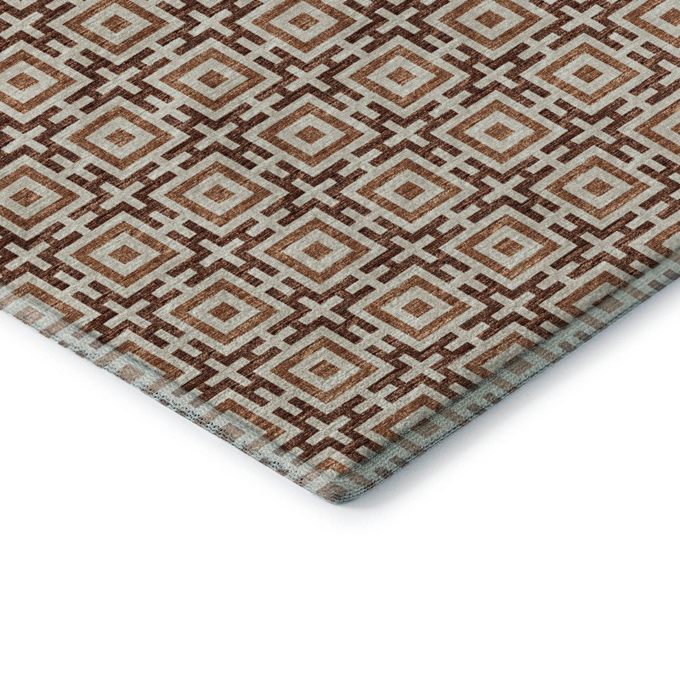 Addison Premium Washable Mayfield AMF139 Red 8'' x 10'' Rug
