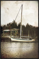 30x45 Sailboat, Framed Artwork, Black