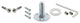 Single Craftsman Plate With Victorian Knob, Satin Nickel