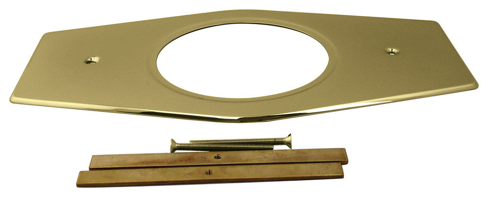 One-Hole Remodel Plate For Moen And Delta In Polished Brass