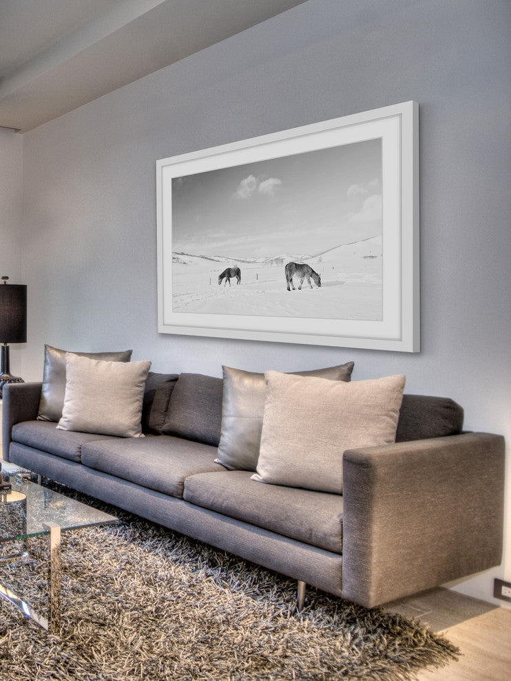 Marmont Hill, "Grazing Pair" Framed Painting Print, 45x30