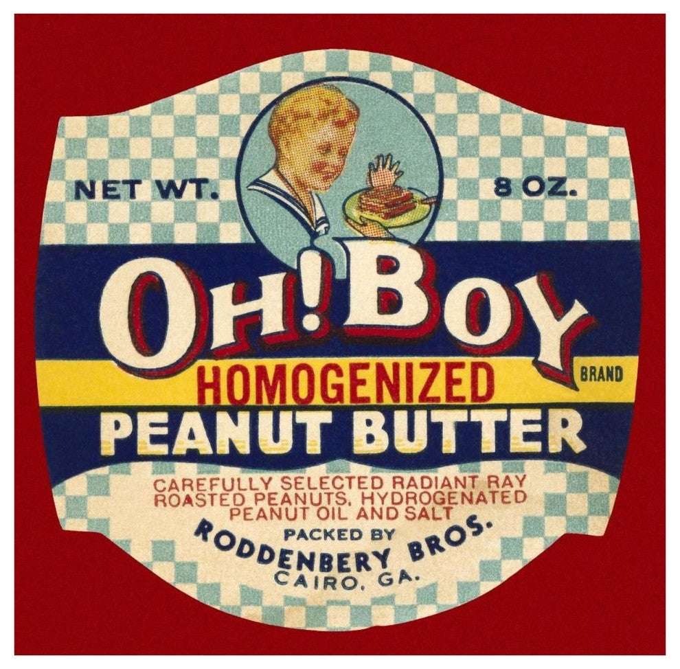 "Oh! Boy Homogenized Peanut Butter" Digital Paper Print by Retrolabel, 42"x41"