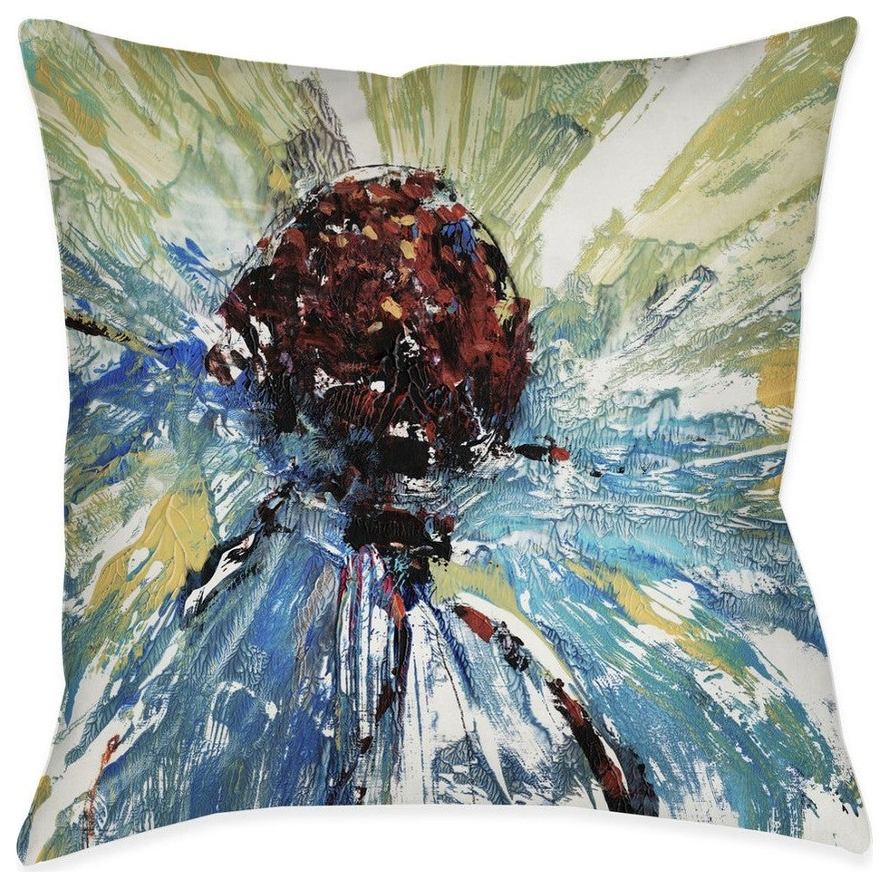Laural Home Tricolor Daisy 18" X 18" Indoor Decorative Pillow