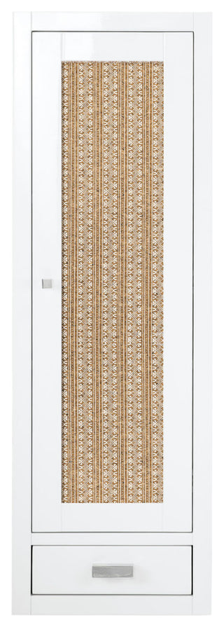 Addison 12" Depth Petitie Tower Hutch - Right, Glossy White