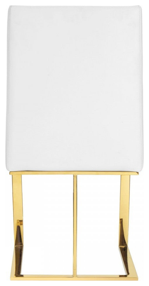 White Gold Contemporary Dining Chair