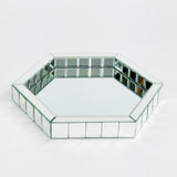Hexagon Beveled Mirror Tray