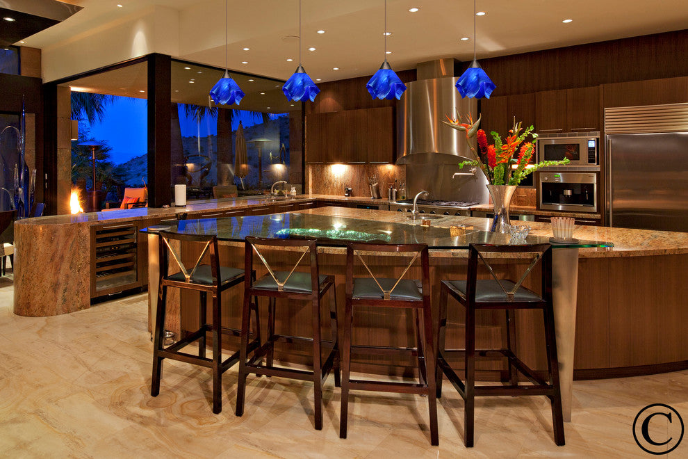 Jezebel Radiance Flame Track Light, Small, Cobalt Blue