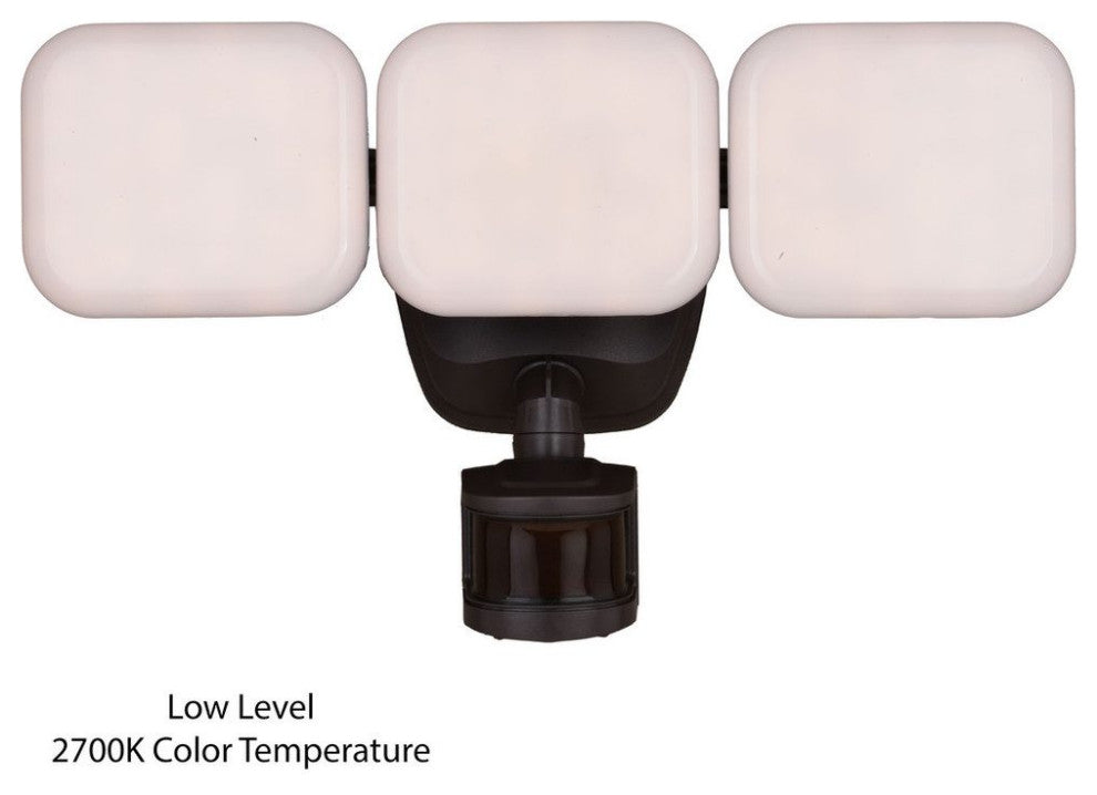 Theta 3 Light LED Outdoor Motion Sensor Flood Light Bronze