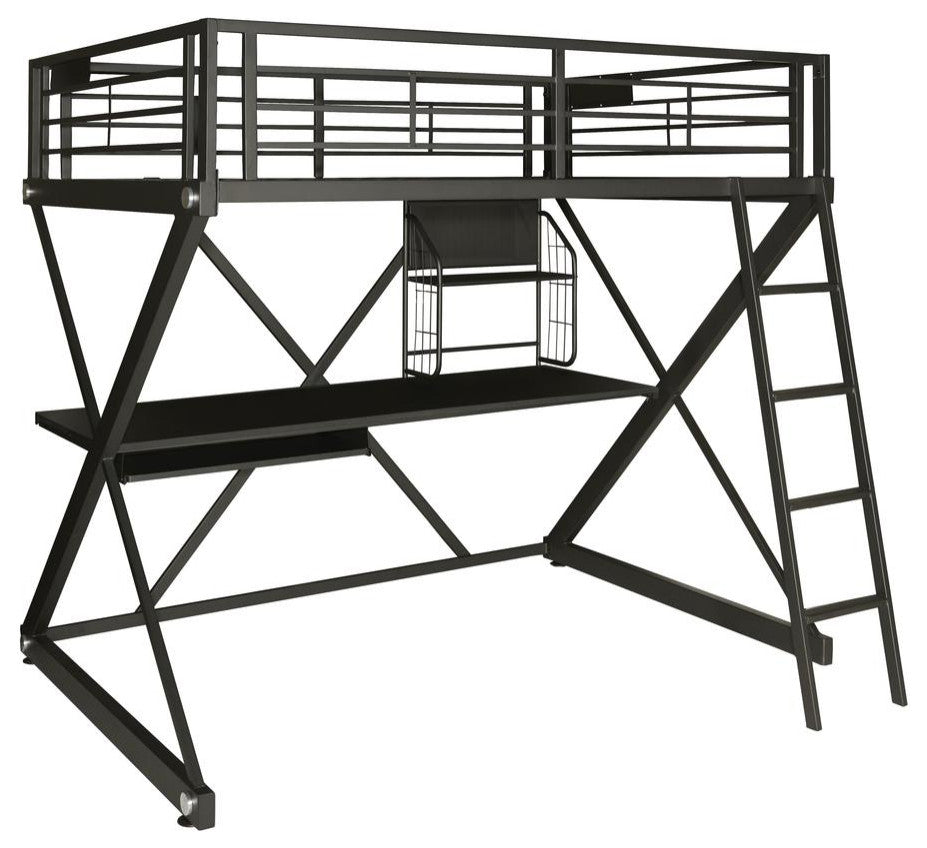 Z-Bedroom Full Size Study Loft Bunk Bed