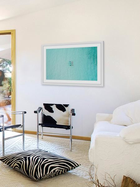 "Aqua Waters" Framed Painting Print, 36"x24"