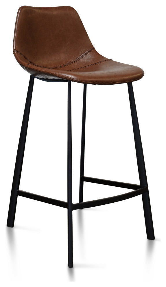 Pablo Bar Stools, Set of 2, Chestnut Brown