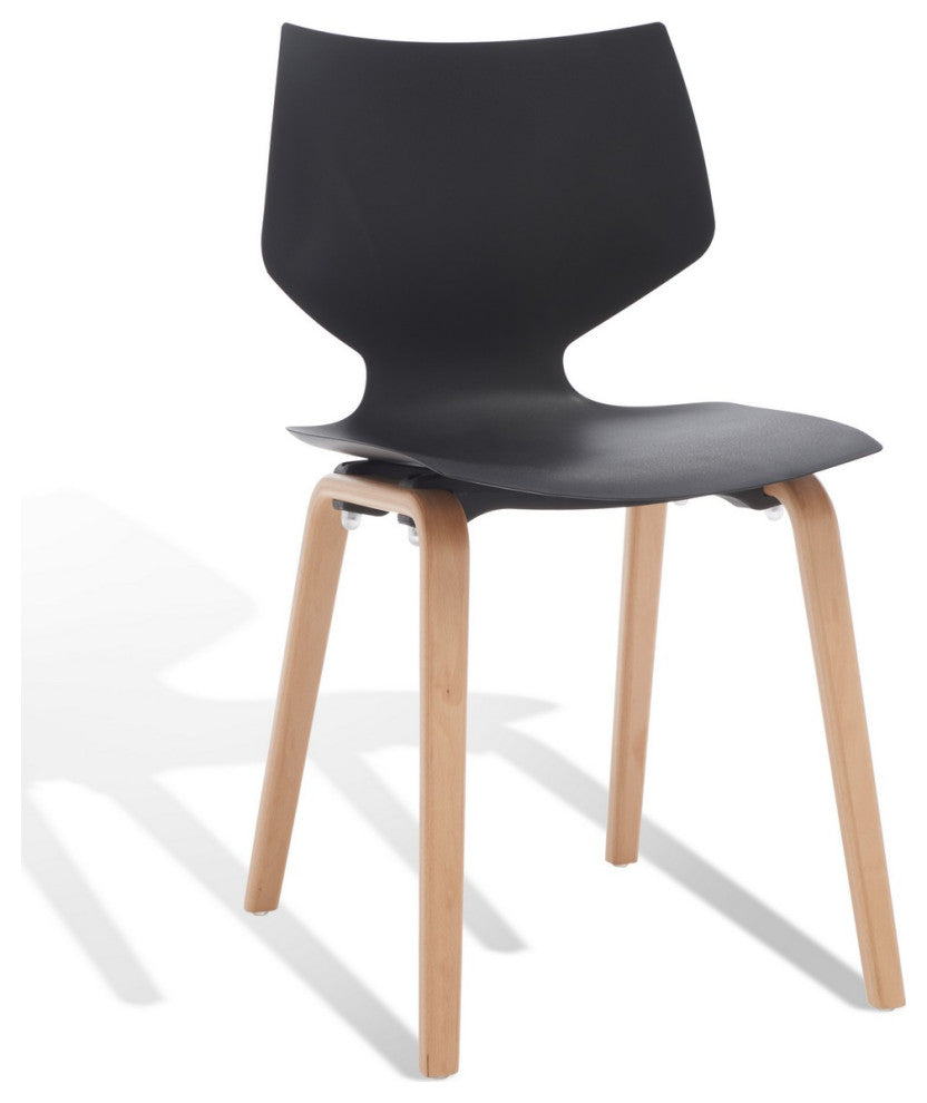 Safavieh Couture Darnel Molded Plastic Dining Chair, Black/Natural
