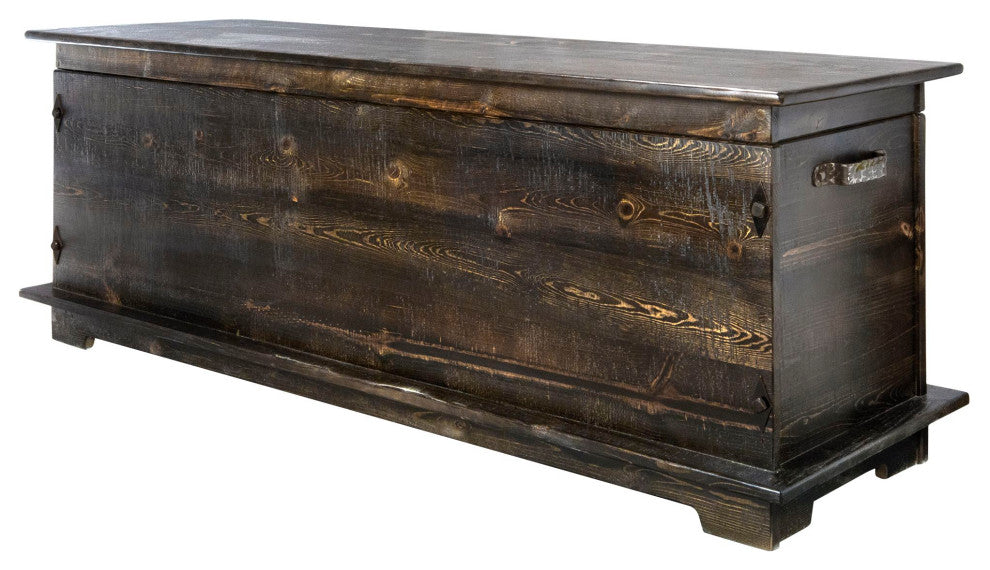 Big Sky Collection Rugged Sawn 4' Blanket Chest, Jacobean Stain