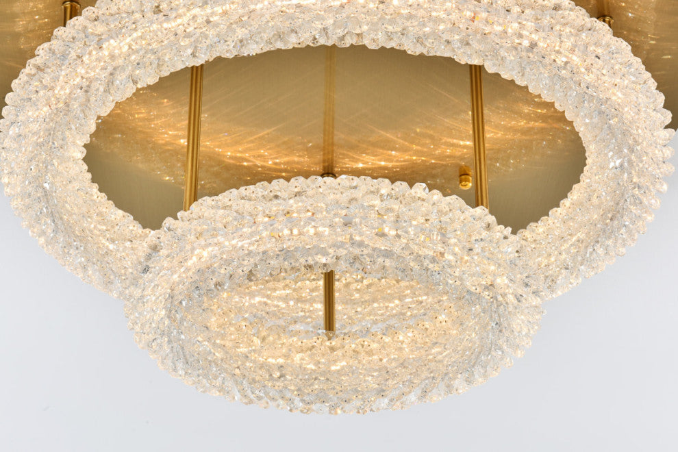 Elegant Lighting 3800F22L2 Bowen 22"W LED Semi-Flush Ceiling - Chrome