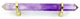 Long Bar Handle Purple Amethyst 8" Drawer Pulls, Brass